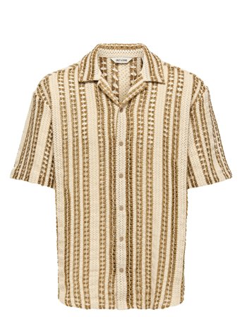 ONLY & SONS | Onsdani Crochet Ss Shirt | M