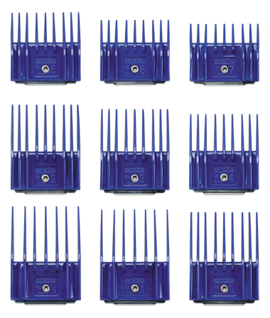 Andis Forlengerkammer til Klippemaskin 9stk - 1,5-14mm