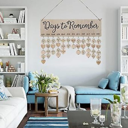 Familie Bursdagstavle Veggdekor, Bursdagsminner Kalender Skilt Med Tremerker Er En Fantastisk Måte Å Holde Styr På