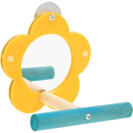 Fugle Spejl med Pinde Stativ Papegøje Spejl Legetøj Fugl Trænings Stativ Platform til Parakitter Kakaduer Conure Kærlighedsfugle Fink Kanariefugle