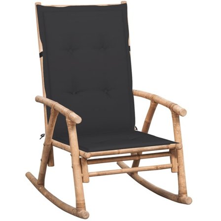 VidaXl Gungstol Med Dyna Bambu - Antracit - Litenleker