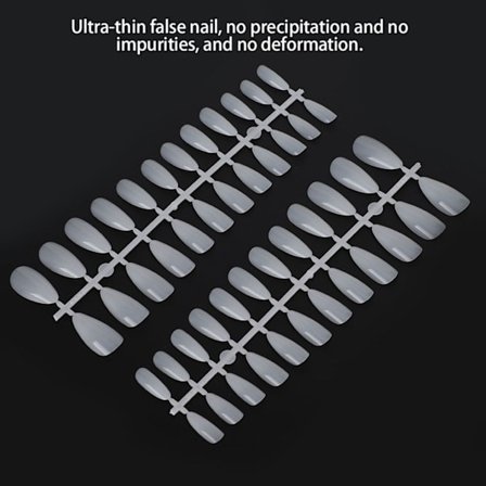 500 stk. Falske Negle Tips Kunstige Negle Høj Styrke Manicure DIY Dekorationsværktøjer Hvide