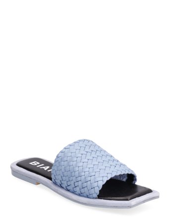 Bianco Bialillie Braided Slide Smooth Leather - Blue - 36