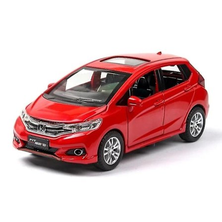 1/32 Honda Fit Jazz Sport Støbt Modelbil med Døre Der Kan Åbnes, Lyd og Lys, Legetøjsgave til Børn[qb]