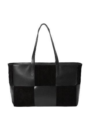 Wera Flätad toteväska i skinn PINZA Handväskor Svart ONESIZE