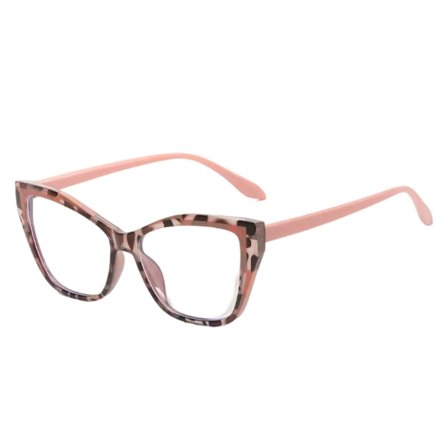 Blått lys-blokkerende briller for kvinner, stilige briller uten resept med UV-beskyttelse, lett ramme, databriller mot anstrengte øyne