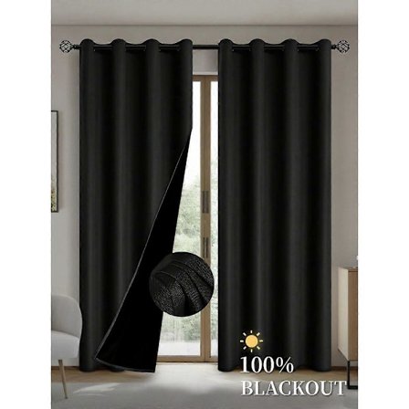 1 kpl Pimennysverhot pinnoitetulla eristävällä vuorella, verhot olohuoneeseen, makuuhuoneeseen, keittiöön, kodin sisustukseen, huoneen koristeluun