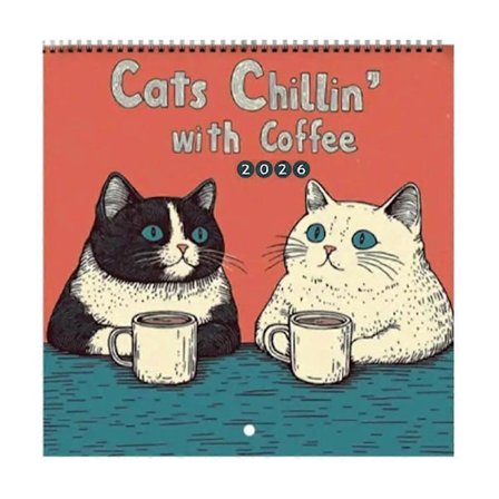 2026 Kalenteri Kissa Design Ripustettava Kalenteri 12 kuukauden perhekalenteri Paksu paperi Kodin sisustus makuuhuoneeseen ja toimistoon