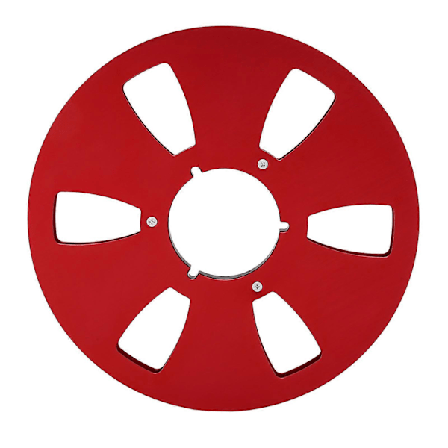 1/4 10 tommer tom spolebånd Aluminiumlegering 6 huller Universal Åbningsmaskine Del Lydbånd Optagespole Rød