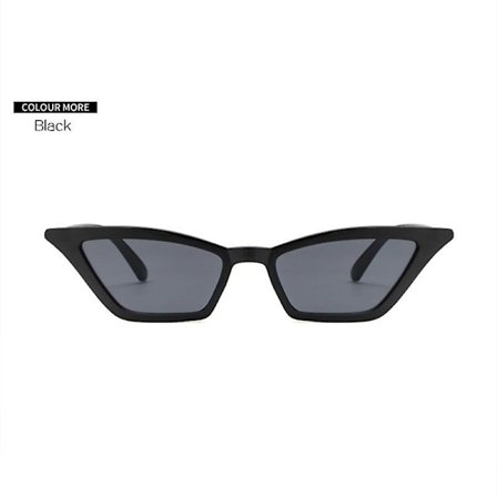 Kalejdoskop Glasögon Sexiga Cat Eye Solglasögon Vuxna Små Vintage Retro Cateye Solglasögon 90-tal Rosa Röda Glasögon Nyanser Vuxna UV400(Svart)