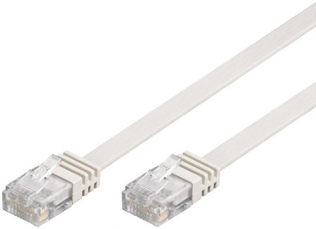 Goobay RJ45 CAT5e UTP 0,5M Uskærmet flad hvid