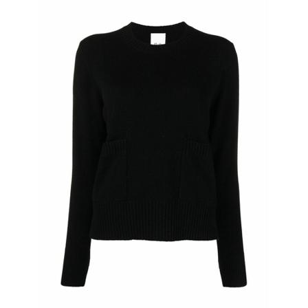 Allude Round-neck Strik Sort, Dame Striktrøjer