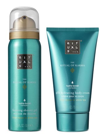 Rituals Karma Mini Travel Set cont.: 48h Hydrating Body Cream 70 ml + Foaming Shower Gel 50 ml 1.0items