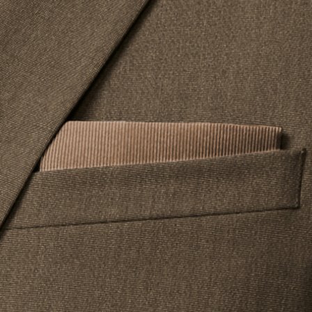 Pañuelo de bolsillo de grogrén canela para hombres - Pañuelos de bolsillo de color liso