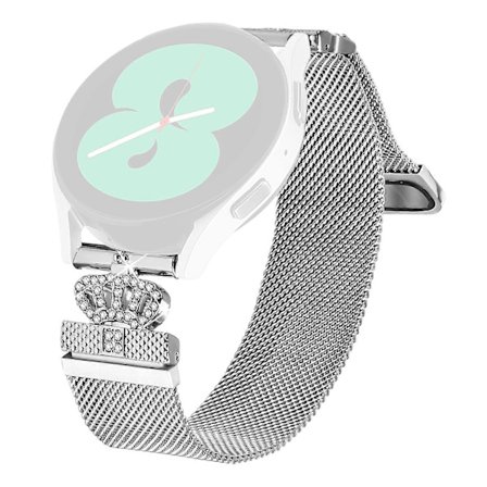 För Verizon Gizmo Watch 1 Armband Silver Rostfritt Stål Kronlås Milanesisk Armrem