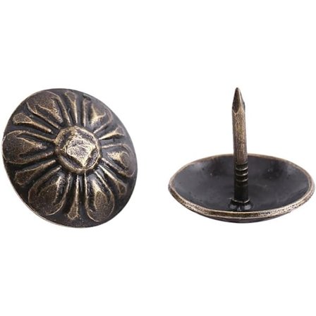 100 stk Vintage Antik Dekorative Spiker Bronse Jern Dekorative Sofa Møbeltrekk Knagger