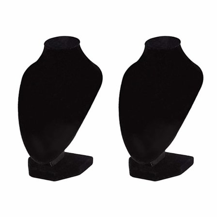 2 st 3D sammetshalsbandskedjebust hållare, 10x7x15cm (4x2,5x6 tum)