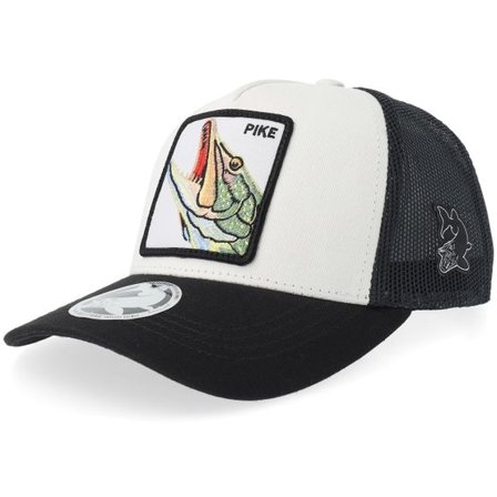 Skillfish - Vit trucker Keps - Kids Pike White/Black A-frame Trucker @ Hatstore
