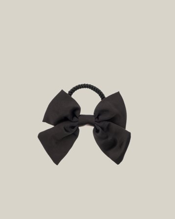 Dark Department Satin Bow Hair Tie Zwart Accessoarer Meisjes - Kids Brand Store