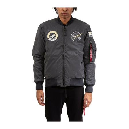Alpha Industries, Bomber ma 1 vf nasa reflective Zwart, Heren, Maat:L