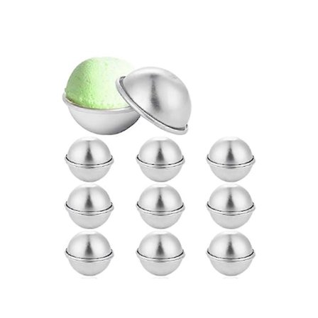 20 Stykker 10 Sæt DIY Metal Badebombe Form til Håndværk DIY Fremstillingsmaterialer 6,5X3cm