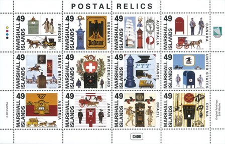 Marshall Øerne - Alverdens postkasser - Postfrisk miniark