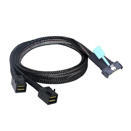 MCIO 8i til 2 X SFF 8643 Kabel PCIE Gen5 MCIO 8X til Mini SAS HD SFF 8643 Højhastighedskabel til Server Datacenter 0,5M