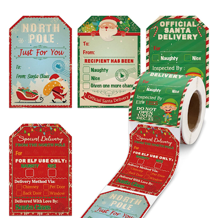 200 stk julegavemerker jule navnelapper ferie dekorative klistremerker gavemerker jule selvklebende navnelapper