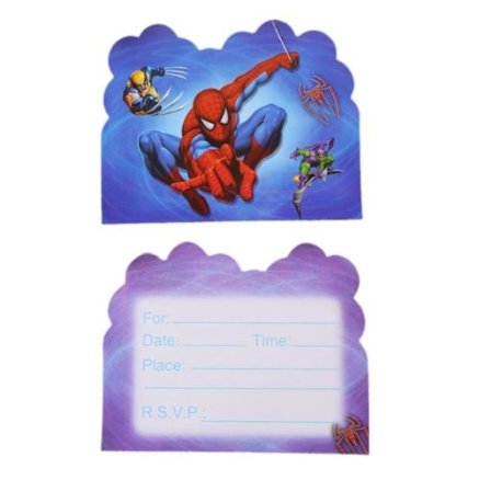 10 stk. Spiderman Invitasjonskort Festutstyr Bursdagsdekorasjoner