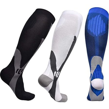 Kompressiosukat, juoksuun, matkustamiseen ja muuhun, miehille ja naisille, musta, koko M (36-39) musta