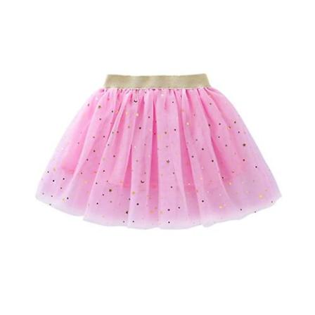 Kesähameet Tytöille Puuvillapitsi Prinsessa Minihameet Tähdet Glitter Tanssi Baletti Tutu Muoti Paljetti Lasten Vaatteet pink 150CM 9 10Y