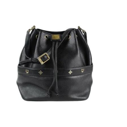 MCM Pre-owned, Pre-owned Leather shoulder-bags Zwart, Dames, Maat:ONE Size