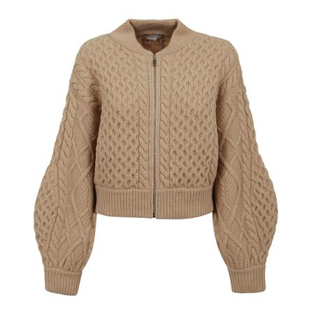 Stella McCartney Knit Bomber Jacket , Bruin , Dames , Maat: XS