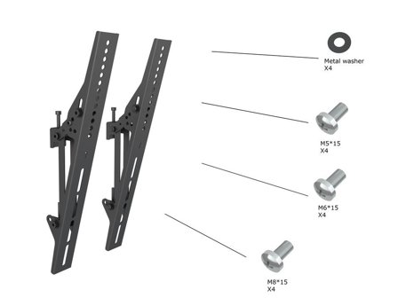 Multibrackets M Pro Series monteringssett - svart
