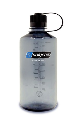 Nalgene Narrow Mouth Drikkedunk Grey 1000 ml, Sport & Velvære, Drikkedunke & Shakers, Drikkedunke