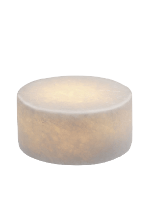 Unison MARBLE S white silk matt äkta marmor bordsljus Belysning Vit 80x40mm