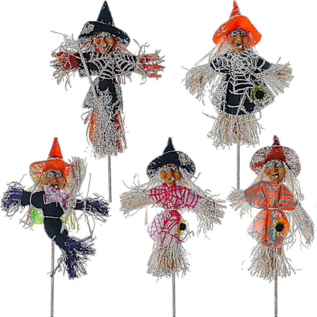 Utomhus Dekoration Fågelskrämma Häxa Fågelskrämma För Trädgård Och Interiör - 5 Delar Bd