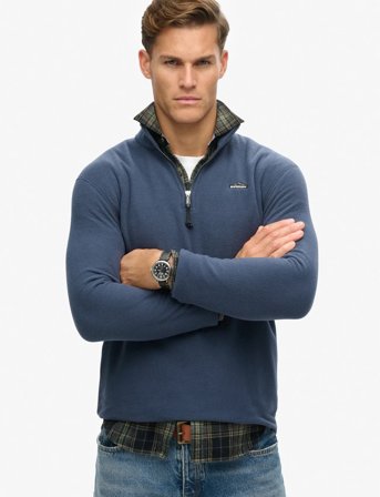 Superdry Polar Fleece Half Zip - Navy - L