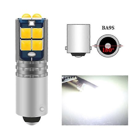 2 stk T4W BA9S LED-pære BAX9S H21W BAY9S LED H6W H5W Supersterk LED for bakre tåkelys, skiltlys, parkeringslys, ryggelys_Supergave