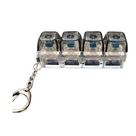 Anti-stress Nyckelring med 4 Formade Klickknappar för Stresshantering på Kontoret och Resan