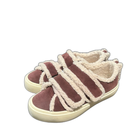 Bruna/ vinröda sneakers från Inuikii med teddy