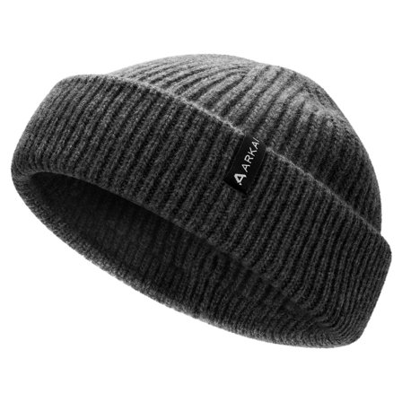 Nórdico | Gorro de pescador de mezcla de lana gris oscuro para hombres - Gorros de punto