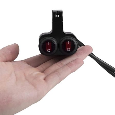 12V Vattentät Motorcykel ATV Bike 22mm 7/8 Tum Styre Dubbel