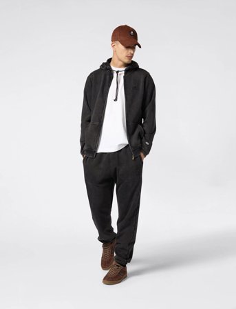 Champion Full Zip Hoodie Sweatshirt - Black - M