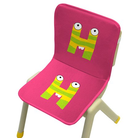 Mr. Bao, monsterbokstavssvamp, stolsdyna i ett stycke, förskolestolskudde, studentstolskudde, ryggstöd