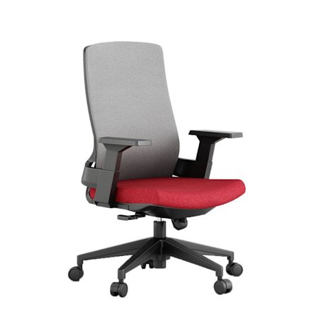 Toimistotuoli, Harmaa/Bordeaux, 60x63x108 cm