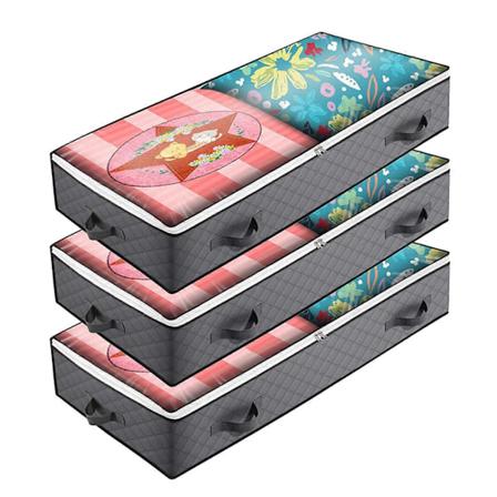 K ytt kelpoinen vahvistettu s ngynalustan s ilytyskassi, suuri kapasiteetti, vauvan vaatteille, peittoille dark gray 18 high three pack