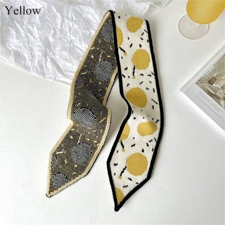 Lille Tørklæde Strik Sjal Tørklæde GUL