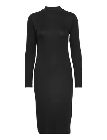 Krown Ls T-Neck Dress Dresses T-shirt Dresses Svart Modström