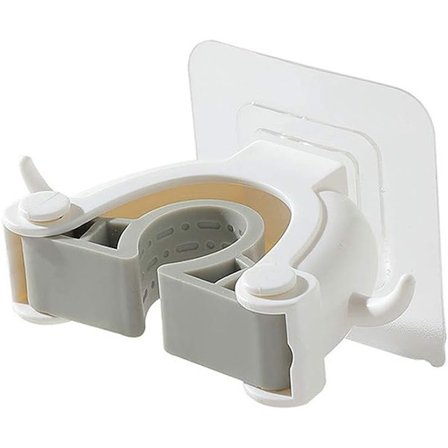 Vægmonteret Hyldeholder Opbevaring Hængende Børster Krog Køkken Mop Organizer Husholdning & Organisering Glas Loft Skjorte (Hvid, En Størrelse)